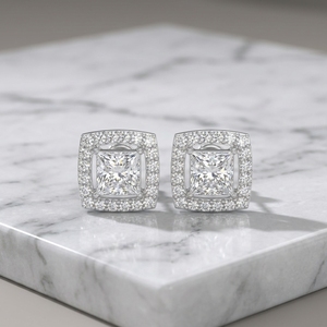 Pendientes Clásicos y Modernos con Diamantes Solitarios, 2.52 Ct, Diamante Cultivado en Laboratorio, Oro Amarillo, Blanco y Rosa de 9K, Certificados por Aigs, Unisex, para Boda - Product Image 4