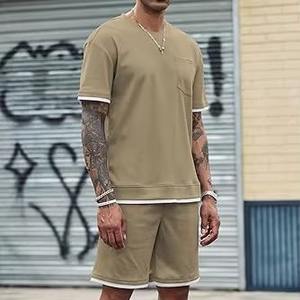 Ensemble T-shirt et short en coton doux pour homme – Tenue décontractée confortable – Conception personnalisée – Commandes OEM et vente en gros disponibles - Product Image 5