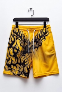 Shorts de sport rétro vierges en gros, couleur unie, respirants, pour l'entraînement en extérieur, pour hommes - Product Image 5