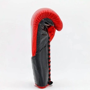 Gants de boxe de haute qualité en gros, rouge et noir, No Boxing No Life, pour entraînement MMA et kickboxing, équipements de combat de boxe personnalisés - Product Image 3