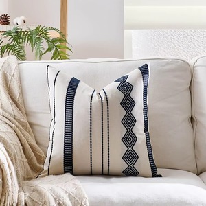 Solid <b>Color</b> Square Cotton Cushion Cover Washable <b>Envelop</b> Closure Home Decor Pillow Case - Product Image 3
