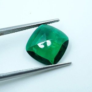 HAYAAT GEMS Esmeralda Zambiana Cultivada en Laboratorio, Corte Cojín, 4.60 Ct, Gema Facetada con Cambio de Color Natural para Joyería - Product Image 2