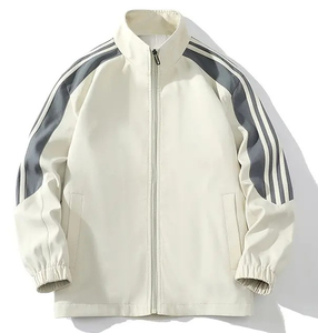 Ensemble de survêtement homme tendance 2026 – Veste zippée contrastante et pantalon de jogging – Ensemble 2 pièces personnalisable avec logo – Vente en gros – Tenue de sport - Product Image 3