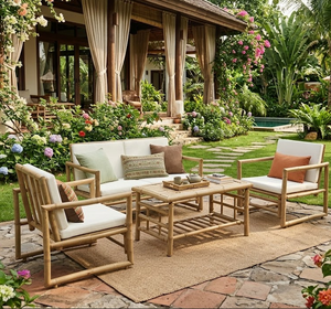 Best Selling <b>Cheap</b> Price Bamboo Sofa Set Table and <b>Chairs</b> for Garden Bamboo Furniture Made in Vietnam by KingCraftViet - Product Image 3