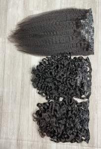 CLIPIN PELO CRUDO SIN COSTURAS CABELLO VIETNAMÉS Cabello humano virgen Trama Onda del cuerpo Onda de agua Estilos de onda natural para MUJERES NEGRAS - Product Image 6