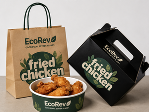 Caja de Papel para Pollo Frito Portátil, Biodegradable, Ecológica, de Calidad Alimentaria, Blanca, de Cartón, con Logotipo Personalizado al por Mayor - Product Image 3
