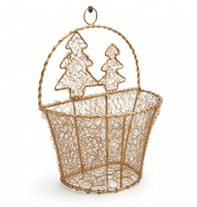 Cesta Colgante de Malla Metálica Premium para Montar en la Pared con Diseño de Árbol de Navidad para Decoración del Hogar y Almacenamiento - Product Image 3