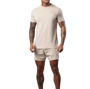 Venta al por mayor de camisetas y conjuntos cortos Cuello redondo Manga corta Slim Fit Deportes y arruinar la ropa de verano Personaliza tu propio diseño - Product Image 1
