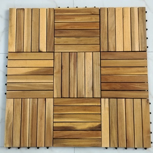 กระเบื้องพื้นระเบียงสำเร็จรูป DIY แบบโมเดิร์น ระบบล็อคสองชั้น กันน้ำ ผิวด้าน ทำจากไม้พลาสติกคอมโพสิต ขนาด 30x30 ซม. สำหรับกลางแจ้ง - Product Image 2