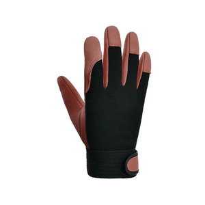 Leather Work <b>Gloves</b> Full Smooth Texture Anti Slip Elastic Wristband General Purpose Safety <b>Gloves</b> - Product Image 2