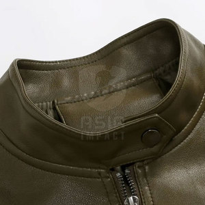 Stylish Men Leather <b>Jacket</b> With Zipper Closure And <b>Slim</b> <b>Fit</b> Design For Casual And Motorcycle Wear Men Winter <b>Jacket</b> - Product Image 3