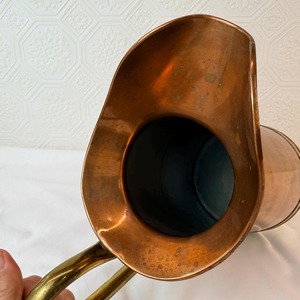 Vintage Copper Water <b>Jug</b> With Brass Handle And Base For <b>Drinks</b> Party Use 10–12.9 In Height Durable Metal Pitcher - Product Image 5