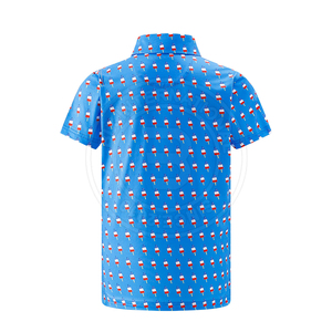 เสื้อโปโลกอล์ฟทรงเข้ารูปดีไซน์ใหม่สำหรับวัยรุ่น พร้อมปกเสื้อแบบมีโครงสร้าง ช่องด้านข้าง ผ้าถักยืดหยุ่น และชุดกีฬาที่ดูดี - Product Image 2