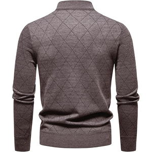 Men's Winter Viscose/Cotton Cable Knit <b>Pullover</b> <b>Sweater</b> Crew Neck Full Sleeve Solid Color Warm Anti-Pilling Front Logo - Product Image 1