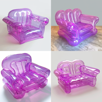 주문제작 PVC TPU 버블 에어 인플레이터블 바로크 소파 실내외 겸용 호텔 라운지 거실용