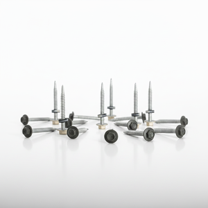 Heavy Duty Galvanized Metal <b>Fasteners</b> - Hex Washer Head Self-Drilling Screws Custom Sizes - Product Image 2