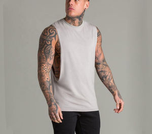 เสื้อกล้ามออกกำลังกายสำหรับผู้ชาย รุ่นใหม่ประจำฤดูร้อน ผ้าฝ้าย 100% ยืดหยุ่นสูง เหมาะสำหรับการฝึกซ้อมและเพาะกาย - Product Image 4