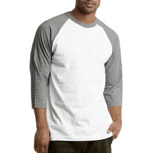 Fashion Men O Neck Raglan T Shirts Contrast Color Pullover Baseball Tops Custom Logo Casual Daily Wear Wholesale <b>Tshirts</b> for Men - Product Image 6