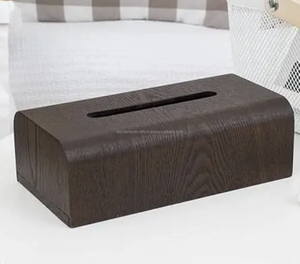 Servilletero de Madera de Mango Natural con Metal y Porta Cajas de Papel Tisú, Bandeja para Servilletas de Madera para Mesa - Product Image 3