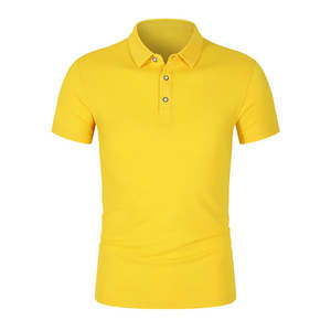 Camisas de Hombre de Alta Calidad con Logotipo Personalizado, Color Amarillo Sólido, Tejido de Punto, 100% Algodón, Antiarrugas, Ropa Personalizada de Pakistán - Product Image 3