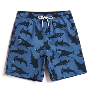 Wholesale Custom Breathable Beach Shorts with Elastic Waist and Pockets Mesh Lining for <b>Men</b> Surfing Board Swim <b>Trunks</b> - Product Image 2