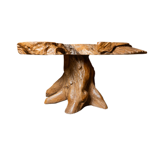 ARTERRA Juego de Mesa de Raíz de Teca Hecho a Mano de Lujo, Sillones Esculpidos, Diseño Rústico Moderno, Muebles para Sala de Estar - Product Image 3