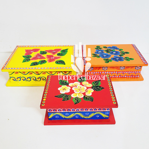 Treasure Chest <b>Mini</b> Old Style Wooden Home Decoration Wooden Box Love Antique Pine Home Storage Brown HS Wood Crafts Box & Case - Product Image 6