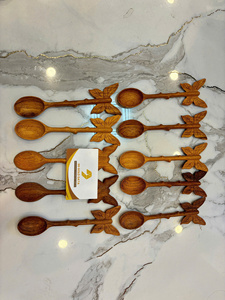 Wooden <b>Spoon</b> Flower Shape Natural Wood Kitchen Utensil Vietnam Factory Bulk Manufacturer Export - Product Image 2