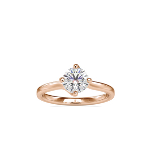 Minimalist Style Round Moissanite Diamond <b>Dainty</b> Everyday Wear Fresh Look Genuine Sterling Silver Promise <b>Ring</b> - Product Image 3
