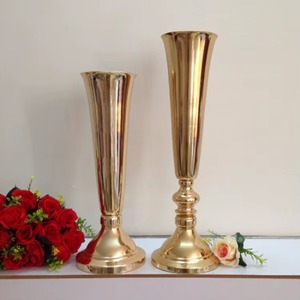Jarrón decorativo moderno de latón con acabado dorado, flores decorativas, juego de jarrones metálicos para mesa, jarrón para decoración de interiores del hogar - Product Image 4