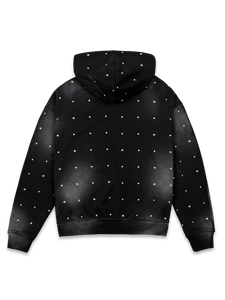 Sudadera con capucha corta holgada de invierno, estilo vintage, con lavado ácido, diseño personalizado, con pedrería, para streetwear, al por mayor - Product Image 2