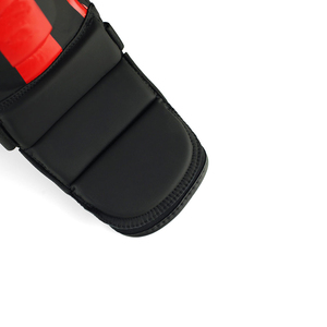 Protège-tibias de boxe en cuir respirant et léger, écologiques, élastiques, avec fermeture auto-agrippante, pour entraînement professionnel et protection. - Product Image 2