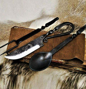 Medieval <b>Cutlery</b> <b>Set</b> <b>Vintage</b> Metal Eating Tools For Home Dining Restaurant Catering And Traditional Parties - Product Image 4