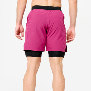 กางเกงวิ่งออกกำลังกายสำหรับผู้ชายแบบ 2-in-1 พร้อมผ้าที่ยืดหยุ่น แห้งเร็ว กันน้ำ และระบายอากาศได้ดี - Product Image 2