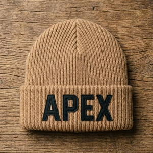 Bonnet côtelé marron personnalisé avec revers, chaud et extensible pour l'hiver, unisexe, vente en gros, fabricant - Product Image 3