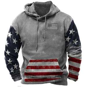 <b>Dropshipping</b> Winter Oversized Solid Digital Anti-Pilling Fleece Polyester/Cotton Hooded Sweatshirts Men Fashionable Vintage - Product Image 2