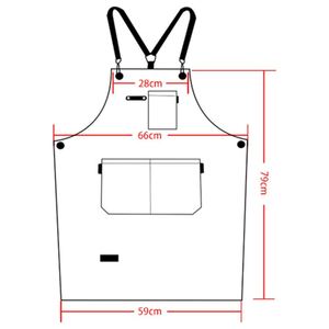 Tablier de soudeur sans manches en cuir ignifuge et résistant à la chaleur, idéal pour les hôtels et les restaurants (vêtements de travail) - Product Image 2
