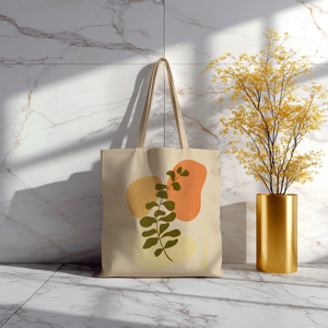 ถุงช้อปปิ้งผ้าฝ้ายพิมพ์ลายสวยงาม ออกแบบโลโก้ได้ตามต้องการ ขายส่งในอินเดีย ผ้าฝ้าย 100% ผ้าฝ้ายรีไซเคิล ราคาถูกที่สุด - Product Image 5