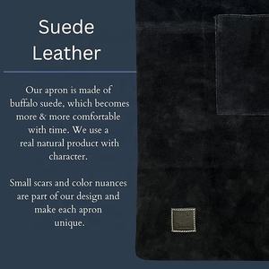 Delantal de herramientas de cuero azul medianoche para hombres y mujeres ajustable hasta XXL con bolsillos estilo de cintura precios al por mayor para trabajo de parrilla - Product Image 6