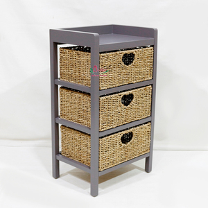 Artex Dong Thap Fábrica Gabinete decorativo Cestas hechas a mano Jacinto de agua Tejido Almacenamiento de artesanías naturales - Product Image 1