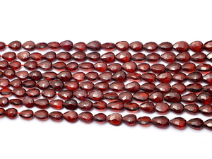 AAA+ Red Garnet 4x6mm-6x8mm Faceted Pear Briolette <b>Beads</b> Natural Red Garnet Semi Precious Gemstone Fancy <b>Loose</b> <b>Beads</b> For Jewelry - Product Image 6
