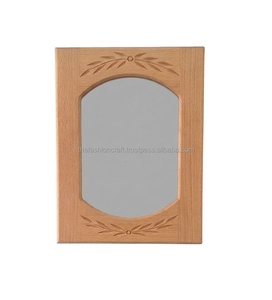 กระจกติดผนังรูปวงรีทำมือจากไม้ ดีไซน์ทันสมัย ตกแต่งสวยงาม เป็นมิตรกับสิ่งแวดล้อม กรอบไม้เนื้อแข็ง ขอบขัดเงา เหมาะสำหรับงานแต่งงาน ห้องนั่งเล่น ห้องนอน โรงแรม - Product Image 3