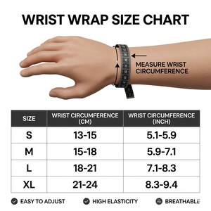 Red Striped Wrist Wraps Heavy Duty Lifting Support Elastic Powerlifting Bandage Custom Logo Strength Training Gear Wraps - Product Image 6