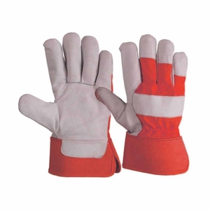 Gants de travail en cuir de vachette grainé de qualité supérieure, résistants, doux et confortables, gants de protection personnelle pour la construction - Product Image 4