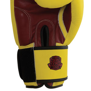 ถุงมือชกมวยระดับมืออาชีพสีทอง หนังแท้ ระบายความชื้นได้ดี บีบอัดแน่น ปิดนิ้วมือเต็มรูปแบบ พร้อมที่รัดข้อมือน้ำหนักเบา - Product Image 6