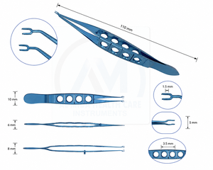 Pinzas Quirúrgicas Azules con Puntas Curvas para Cirugía General, Instrumento Manual con Certificación CE, Clase I - Product Image 5