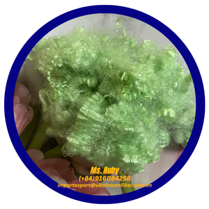 Fibre de polyester recyclée 15D HS verte siliconée creuse de qualité GRS pour rembourrage de jouets, canapés, oreillers, couettes, meubles de voiture - Vente en gros - Product Image 2