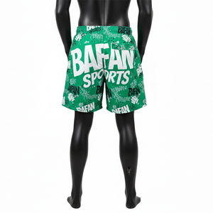 Shorts de Baño para Hombre, 130 GSM, Secado Rápido, Microfibra de Poliéster, Verde, Impresión por Sublimación Completa, Logotipo Personalizado, Shorts de Playa - Product Image 2