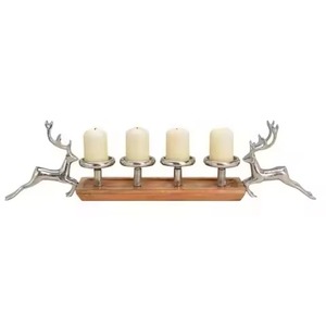Portavelas de Metal de Diseño para Decoración Navideña, Decoración Festiva para Interiores, Decoración de Mesa Navideña e Ideas para Regalos de Navidad - Product Image 1