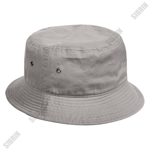 SIBRIN Custom Logo Gray Cotton Canvas Bucket Hat Unisex Fisherman <b>Caps</b> Streetwear Skateboard Outdoor <b>Summer</b> Sports Bucket <b>Caps</b> - Product Image 1